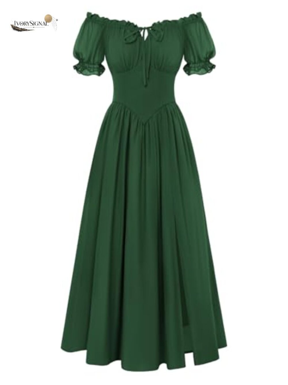 Off Shoulder Renaissance Milkmaid Corset Dress Chiffon